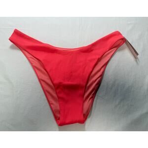 Victoria's Secret Swim Bikini Bottom Brazillian Size LARGE New Bright Pink